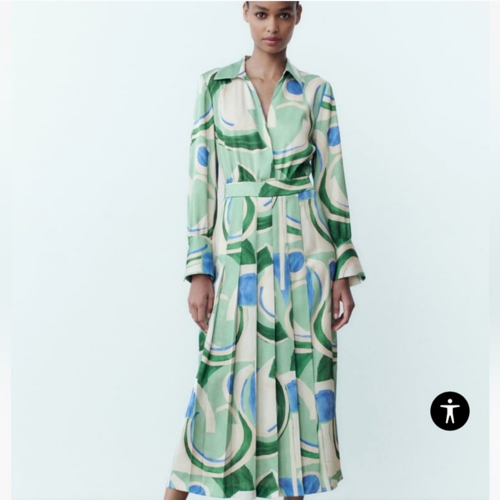 Zara Pleated Front dress